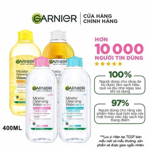 Nước Tẩy Trang làm Sạch Sâu Garnier Micellar Cleansing Water