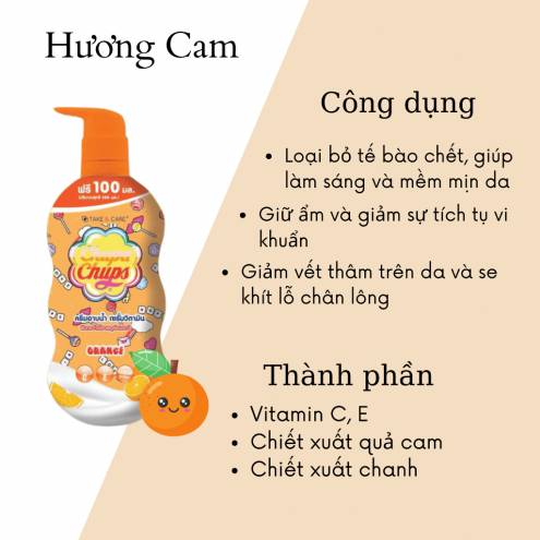 Sữa tắm hương hoa quả Chupa Chups 550ml Thái Lan 