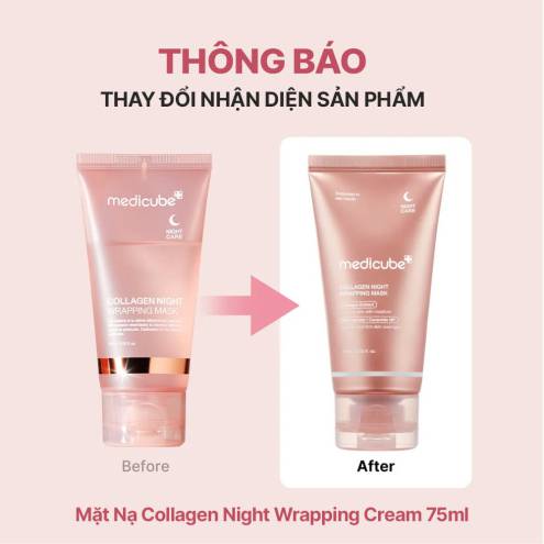 Mặt Nạ Ngủ Collagen Dạng Lột, Căng Bóng Da Medicube Collagen Night Wrapping Mask 75ml