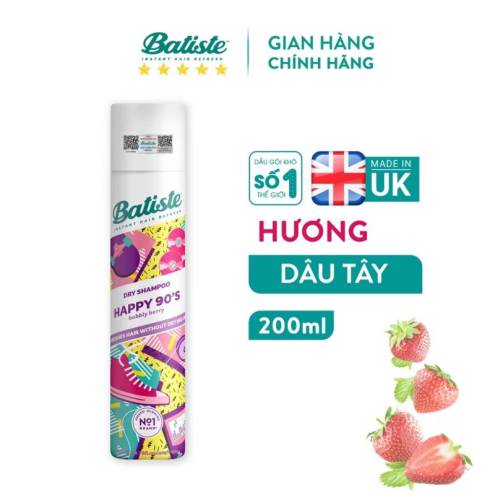 Dầu Gội Khô Batiste Dry Shampoo 200ml (Mẫu Mới) 