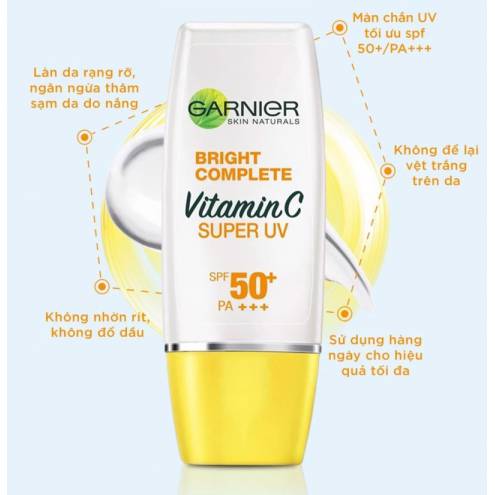 Kem Chống Nắng Sáng Da Garnier Light Complete Super UV Spot-Proof Sunscreen - Natural Finish SPF 50+/ PA++++ 30ml