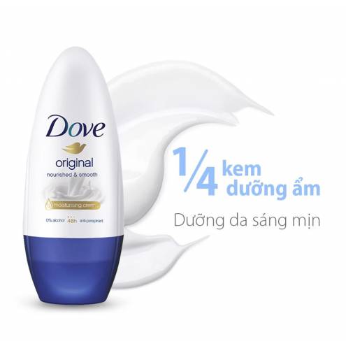 Lăn Khử Mùi Dove Dưỡng Ẩm, Giảm Thâm Vùng Da Dưới Cánh Tay 40ml 