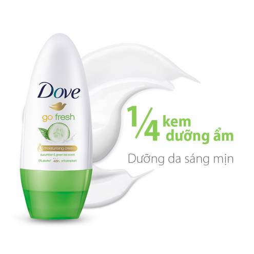 Lăn Khử Mùi Dove Dưỡng Ẩm, Giảm Thâm Vùng Da Dưới Cánh Tay 40ml 