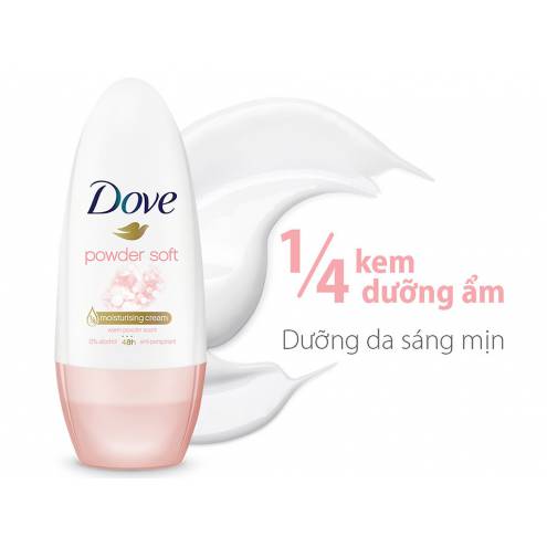 Lăn Khử Mùi Dove Dưỡng Ẩm, Giảm Thâm Vùng Da Dưới Cánh Tay 40ml 