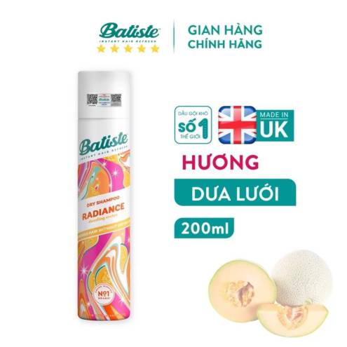 Dầu Gội Khô Batiste Dry Shampoo 200ml (Mẫu Mới) 