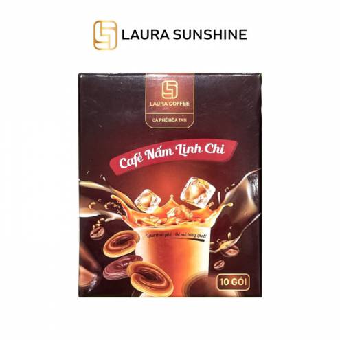 Cà phê nấm Linh chi (Hộp 10 gói) - Laura Coffee - Laura Sunshine - Nhật Kim Anh
