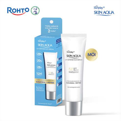 Serum chống nắng dưỡng da chuyên sâu Sunplay Skin Aqua UV Defense Duo Serum