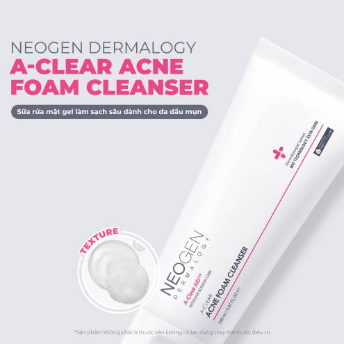 Sữa Rửa Mặt Dạng Gel Làm Sạch Sâu Cho Da Dầu Mụn Neogen Dermalogy A-clear Acne Foam Cleanser