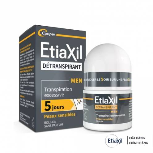 Lăn Khử Mùi Cho Nam Etiaxil Detranspirant Men Peaux Sensibles Roll - On 15ml