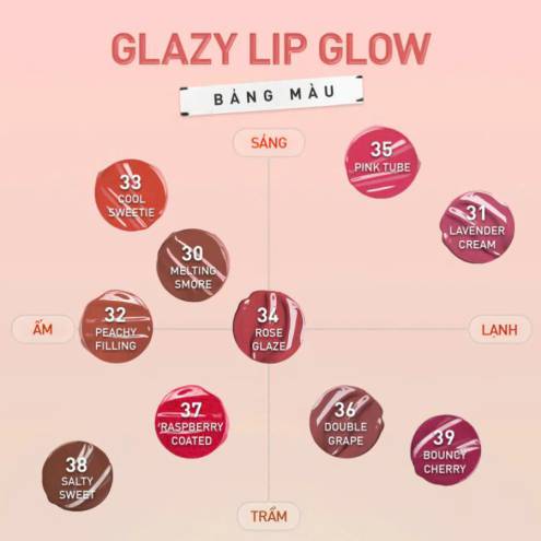 Son Dưỡng Có màu Dạng Thỏi 3ce Glazy Lip Glow (NEW)