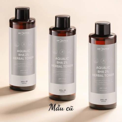 Nước Cân Bằng DrCeutics Làm Dịu Da, Hỗ Trợ Giảm Mụn Aqualic BHA 2% Herbal Toner 100ml