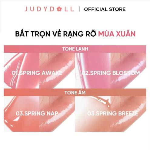 MÁ HỒNG KEM JUDYDOLL GLOW BLUSH BALM 1 Ô (KÈM BÔNG MÚT)