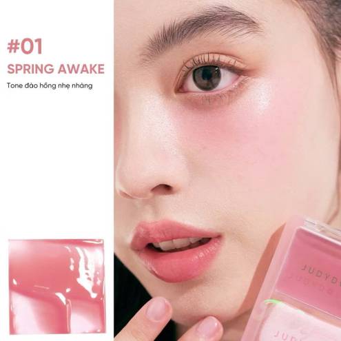 MÁ HỒNG KEM JUDYDOLL GLOW BLUSH BALM 1 Ô (KÈM BÔNG MÚT)