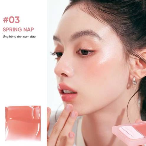 MÁ HỒNG KEM JUDYDOLL GLOW BLUSH BALM 1 Ô (KÈM BÔNG MÚT)