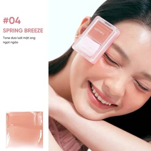 MÁ HỒNG KEM JUDYDOLL GLOW BLUSH BALM 1 Ô (KÈM BÔNG MÚT)