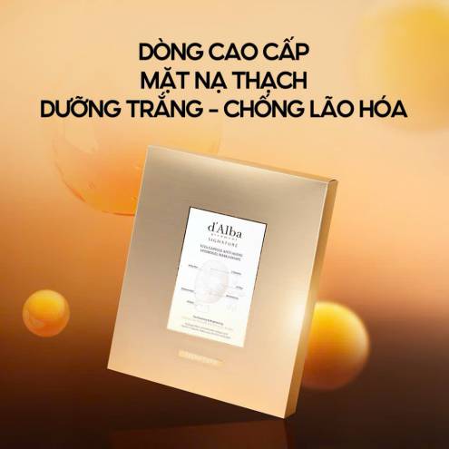 Mặt Nạ Thạch Cao Cấp Dưỡng Sáng Da & Chống Lão Hóa d'Alba Signature Vita Capsule Hydrogel Mask