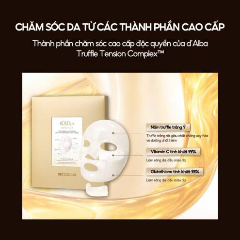 Mặt Nạ Thạch Cao Cấp Dưỡng Sáng Da & Chống Lão Hóa d'Alba Signature Vita Capsule Hydrogel Mask