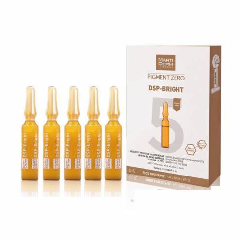 Tinh Chất Ampoule MartiDerm Pigment Zero DSP Bright hộp 5 ống – Dưỡng Sáng Đều Màu Da, Giảm Đốm Sắc Tố  /Tặng serum