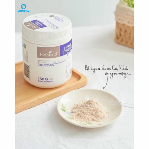 Bột Lysine Bioisland Úc hỗ trợ tăng chiều cao cho bé hộp 150g 