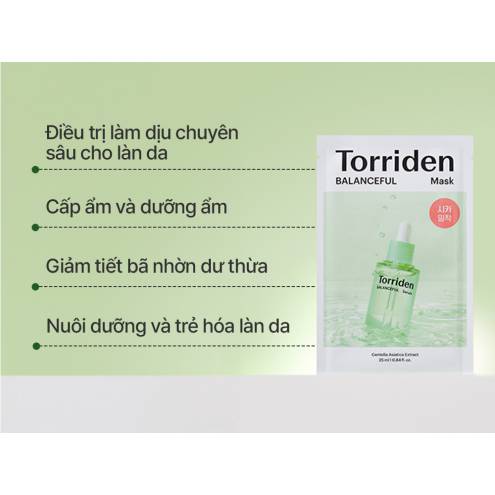 (XANH LÁ) Mặt Nạ Giấy Cấp ẩm, Dịu Da Torriden Balanceful Mask 25ml