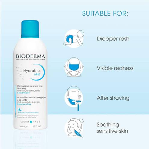 Xịt Khoáng Bioderma Hydrabio Brume Soothing Refreshing Water 