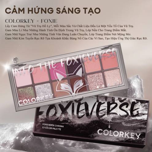 Bảng Phấn Mắt 12 Ô Colorkey Foxie