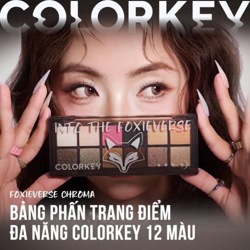 Bảng Phấn Mắt 12 Ô Colorkey Foxie