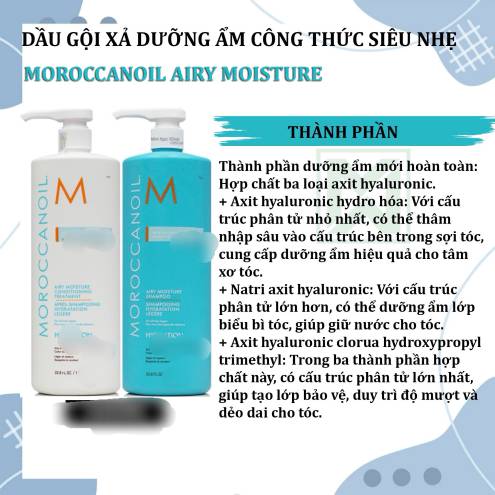 Bộ Dầu Gội Và Xả Dưỡng Ẩm Moroccanoil Hydration (2 x 500ml)