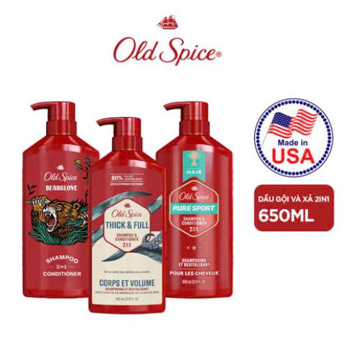 Dầu Gội Old Spice 2in1 – Hương nước hoa 650ml