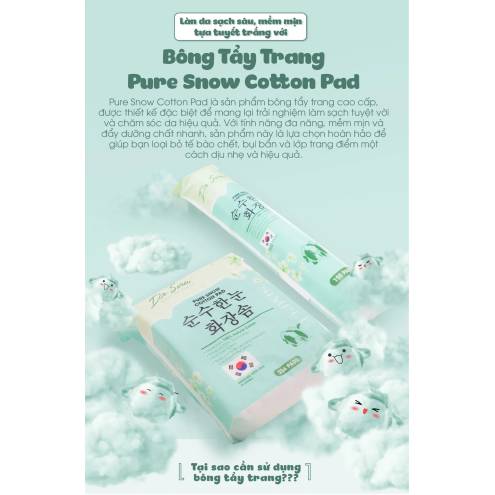Bông Tẩy Trang Dr.Sera Pure Snow Cotton Pad 150 Miếng