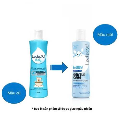 Sữa tắm gội em bé LACTACYD extra milky và gentle care vòi 500ML (Có thể dùng trị rôm sảy cho trẻ sơ sinh)