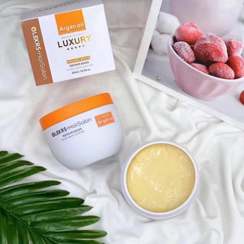Kem Ủ Tóc Cao Cấp Olexrs + Hair Salon Argan Oil Pearl Essence Restorative Forrmula Luxury +++++  