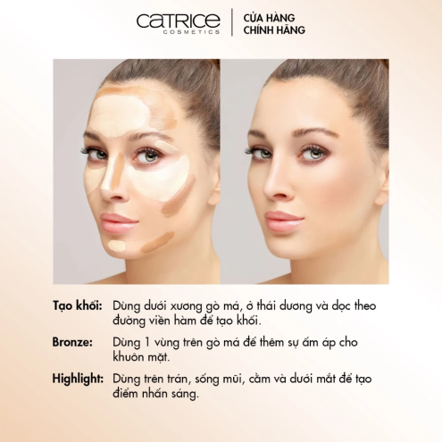 Bảng tạp khối Catrice 3 Steps to contour palette
