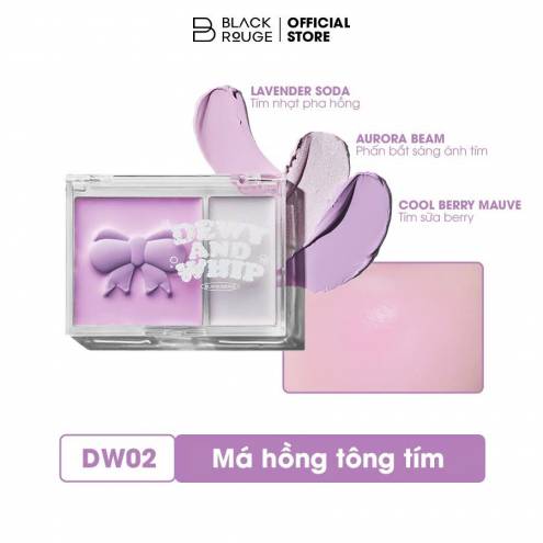 Má Hồng Kem Kèm Highlight Black Rouge Dewy Whip Cheek And Beam 75.1g