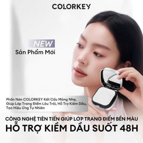 PHẤN PHỦ DẠNG NÉN COLORKEY – MỊN DA, GIỮ NỀN CHUẨN XINH 