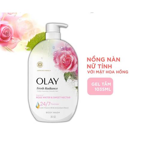 Sữa tắm OLAY dưỡng da 1.03L nhiều mùi hương, cải thiện da sáng khỏe sau 14 ngày