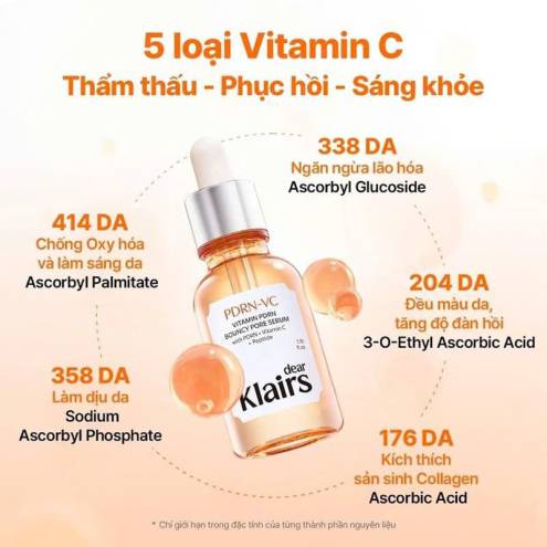 Tinh chất PDRN sáng da Dear Klairs Vitamin PDRN Bouncy Pore Serum 35ml