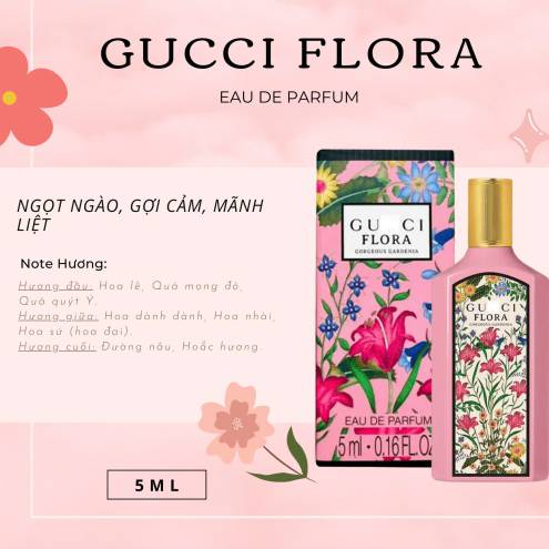 Nước Hoa Nữ Gucci Flora Gorgeous Gardenia EDP 7.5ml Dạng Lăn