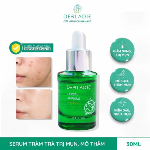 [Giải Pháp Trị Mụn Trong 14 Ngày] Tinh Chất Thảo Dược Trị Mụn Derladie Herbal Ampoule For Blemish 30ml