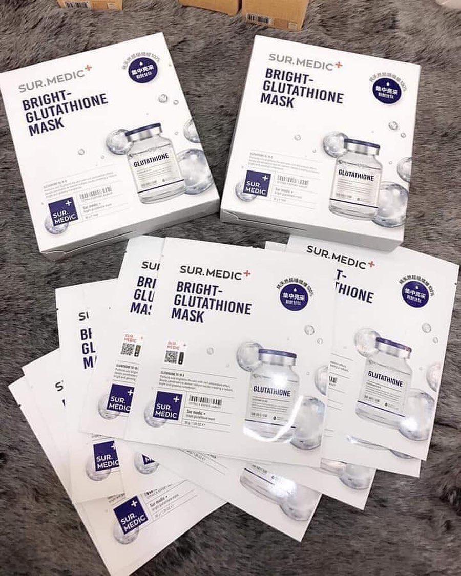 mặt nạ sur medic bright glutathione mask Mặt Nạ Dưỡng Trắng Sur.Medic